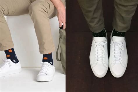 black socks with white shoes